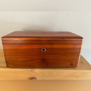 A miniature Lane cedar chest trinket box